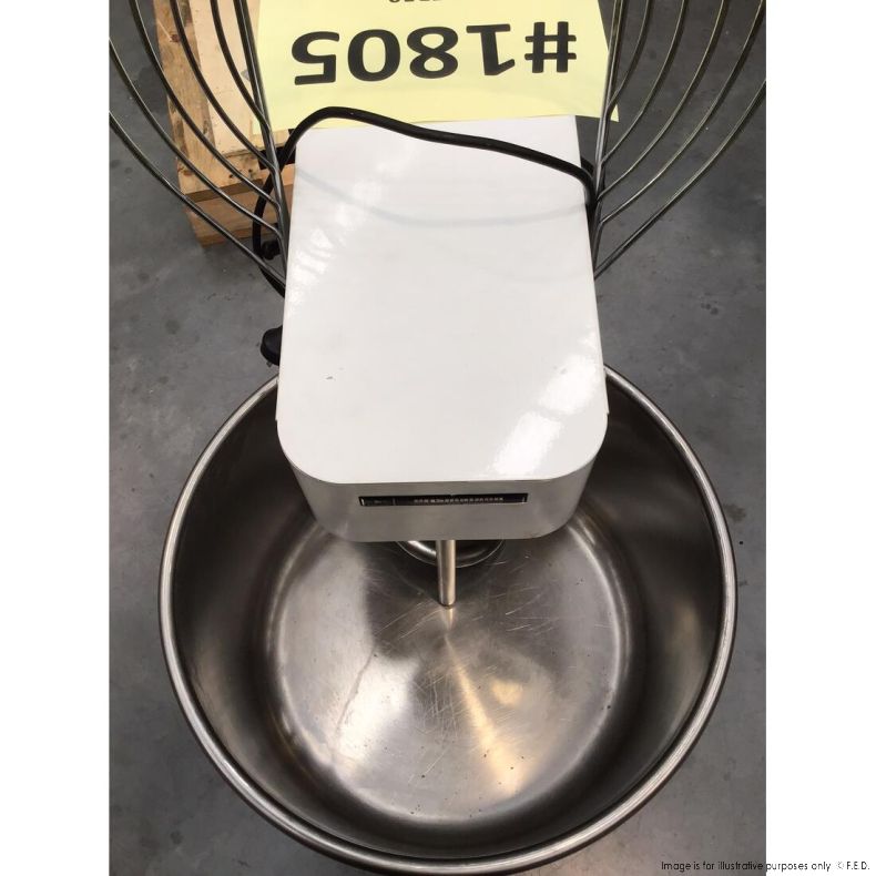 Prismafood SFR50 NSW1805 Commercial Spiral Mixer - Professional Dough Mixer for Bakeries, Restaurants & Catering - Perfect for Bread, Pizza Dough & Pastry Making