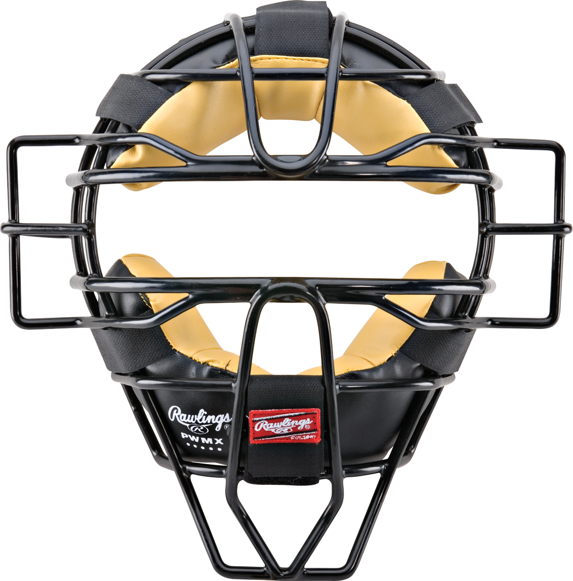 Rawlings Catchers Face Mask Black PWMX - Baseball & Softball Protective Gear for Catchers - Perfect for Training, Games & Safety Protection