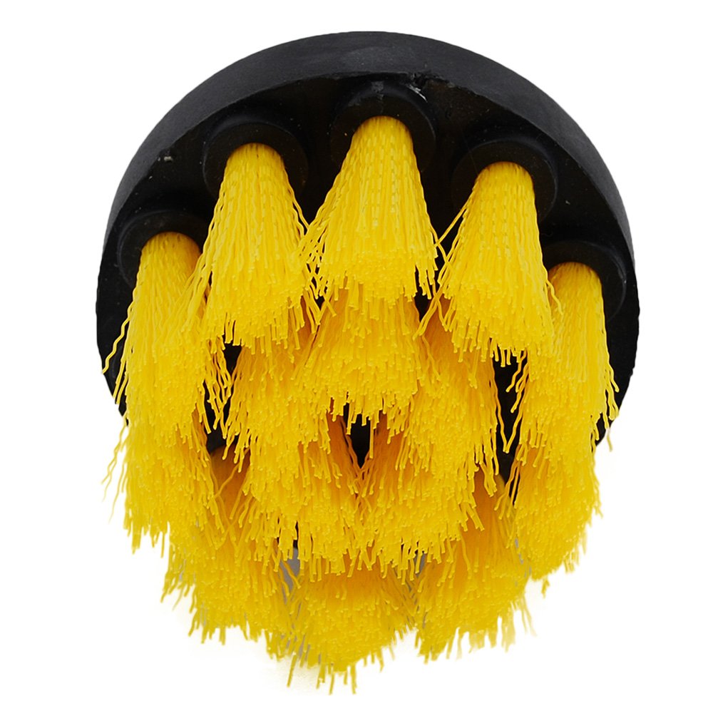HIFROM 2in 3in 5in Drill Brush Set - Soft Medium Power Scrubber Attachment for Deep Cleaning | Bathroom Tile, Shower Grout, Kitchen, Pool, Glass, Carpet & Upholstery | Multi-Surface Cleaning Tool for Home & Car Detailing