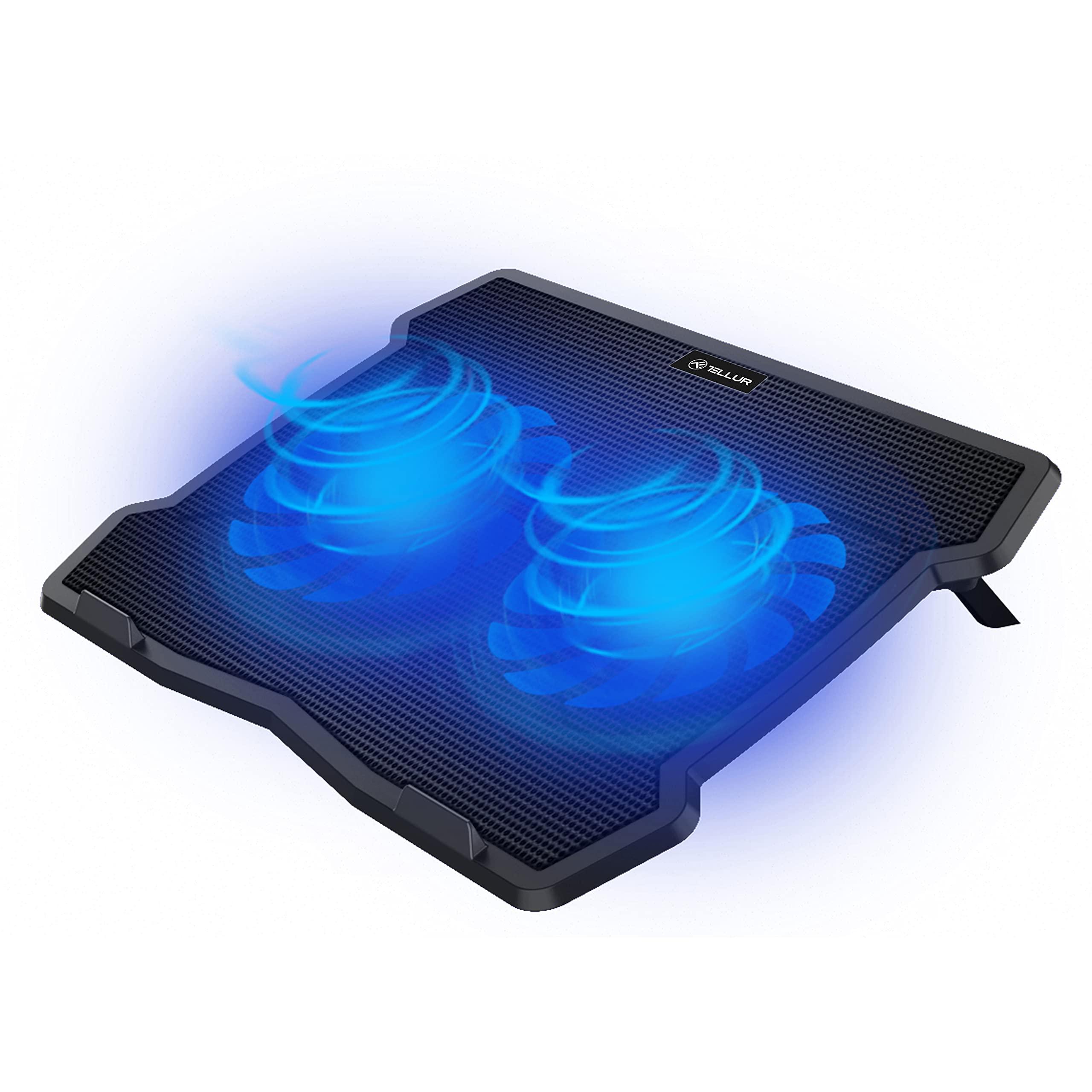 TELLUR Laptop Cooling Pad with 2 Silent 125mm Fans - Adjustable Height Laptop Stand for MacBook 11