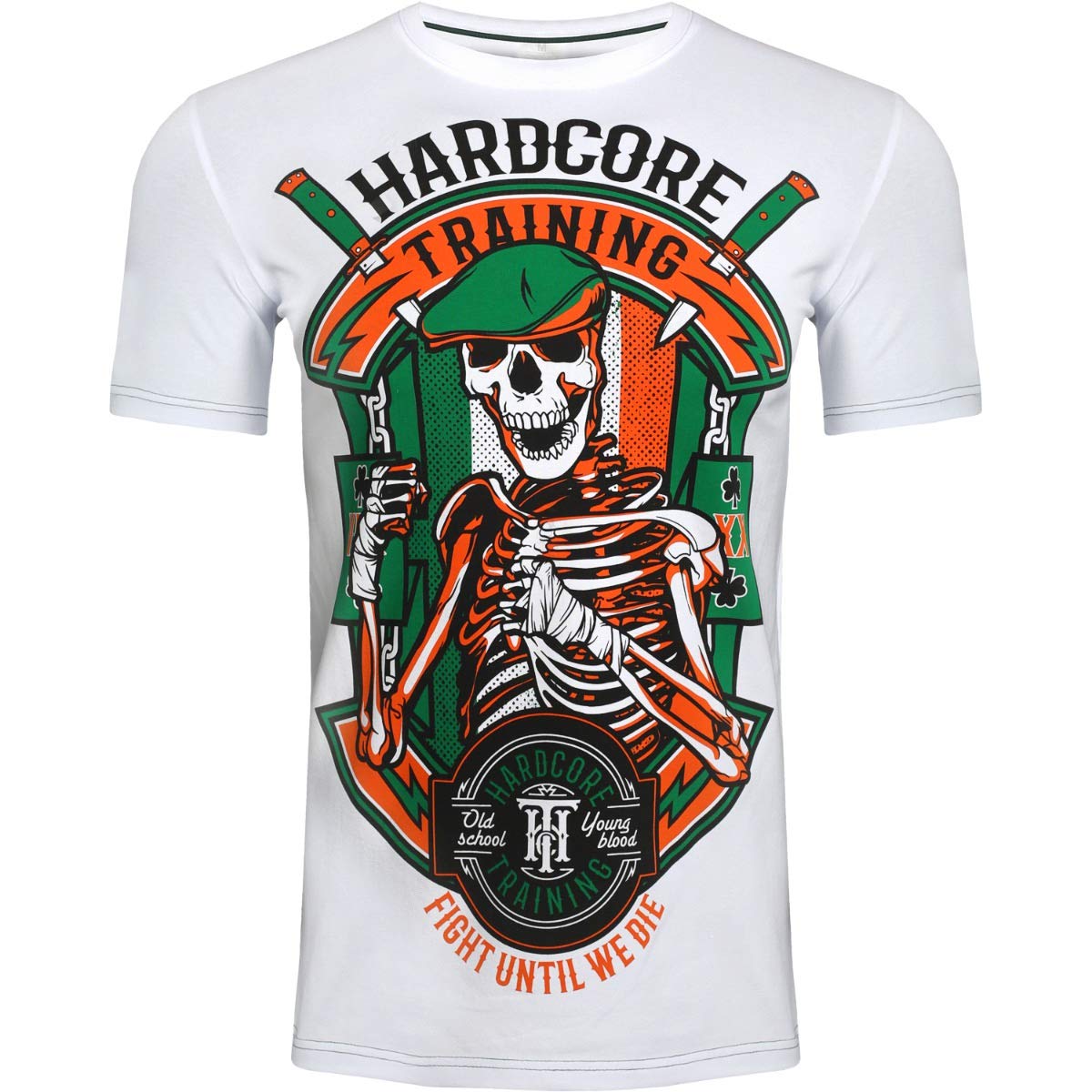 Hardcore Training Irish Fight T-Shirt for Men - Breathable Short Sleeve Gym Workout Shirt, Active Running & Fitness Apparel | Perfect for MMA Training, Weightlifting & Casual Streetwear