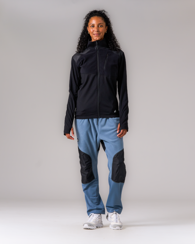 Hybrid Fleece Jacket for Men & Women - Lightweight Warm Winter Coat - Outdoor Hiking, Camping & Casual Wear