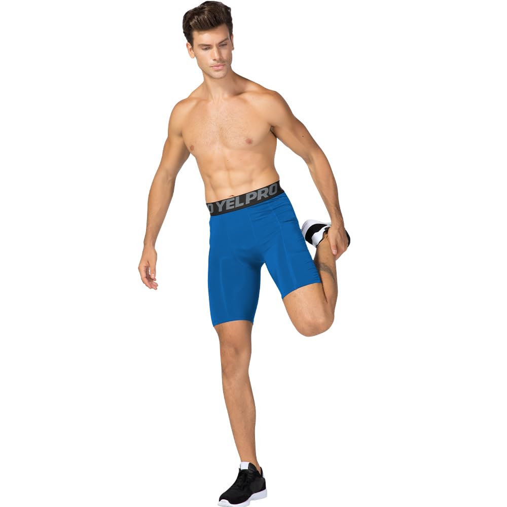 Queerier Men's Compression Shorts 1/3/4 Pack - Moisture Wicking Spandex Workout Underwear for Running, Sports & Gym Training - Ideal for Athletes & Active Lifestyles