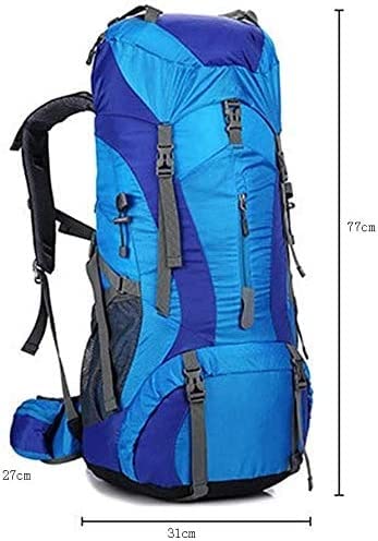 SEFAX 70+5L Lightweight Waterproof Hiking Backpack with Rain Cover - Durable Outdoor Daypack for Climbing, Camping, Travel & Trekking (Black) - Perfect for Mountain Adventures, Backpacking Trips & Daily Commute