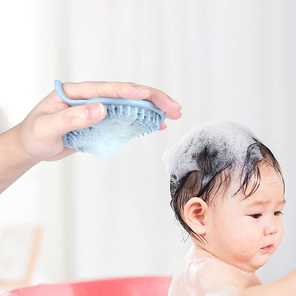 Baby Hair Scalp Massager - Soft Silicone Shampoo Brush for Infants & Toddlers - Gentle Bath Brush for Newborns - Perfect for Cradle Cap Care & Relaxing Head Massage During Bath Time