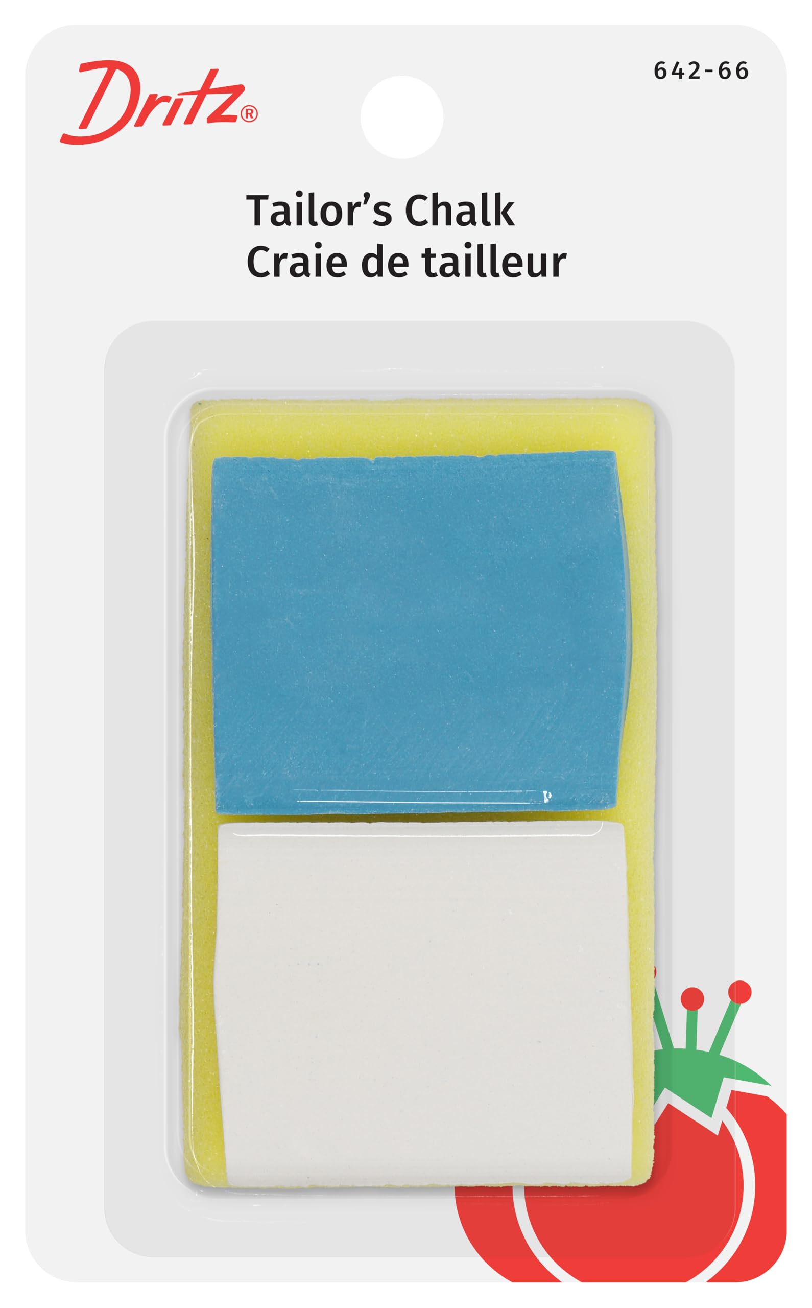 Dritz Tailor's Chalk - 2 Pack (Blue & White) for Sewing, Quilting & Fabric Marking - Professional Dressmaking & DIY Craft Supplies