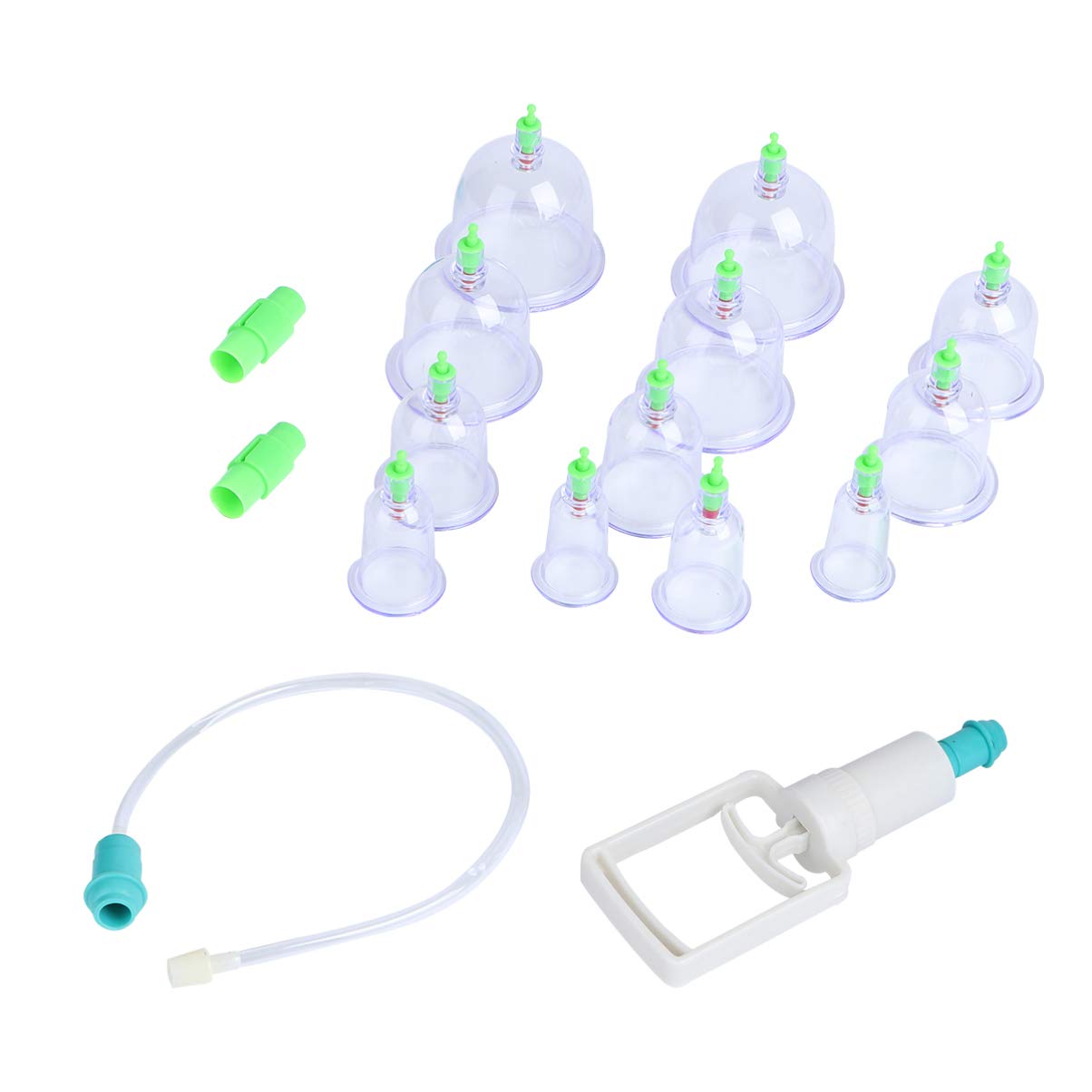 12-Piece Vacuum Cupping Therapy Set for Pain Relief & Muscle Relaxation - Body Massage Cupping Kit for Detox, Cellulite Reduction & Improved Circulation - Perfect for Home Spa & Physical Therapy