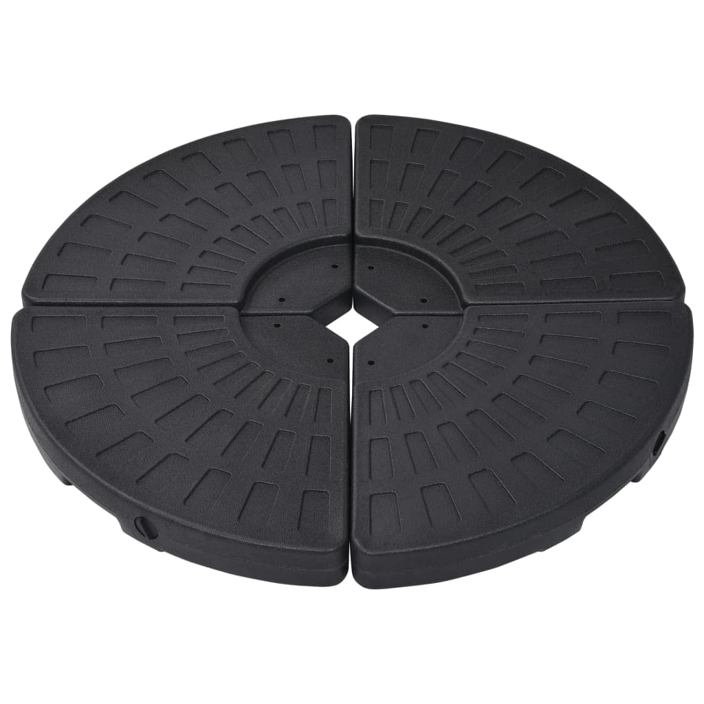 Heavy Duty Outdoor Umbrella Stand Base - 4 Pack Black Patio Umbrella Holder for Deck, Lawn, Garden & Pool - Weather Resistant Market Umbrella Base with Fast Delivery - Perfect for Backyard, Beach and Outdoor Dining Areas