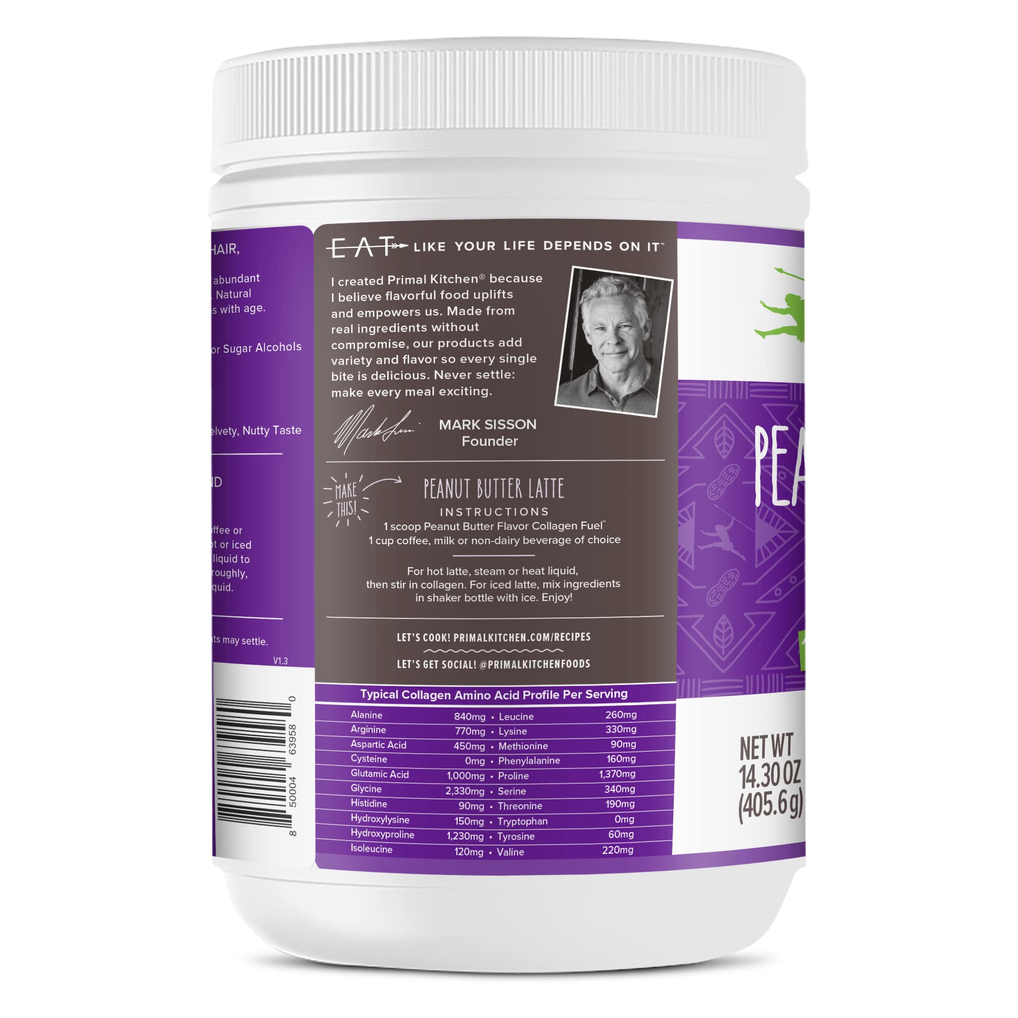 Primal Kitchen Peanut Butter Flavor Collagen Fuel® Drink Mix with Collagen Peptides - Dairy Free, Keto Friendly, Paleo Protein Powder (14.3 oz) for Smoothies, Coffee & Post-Workout Recovery
