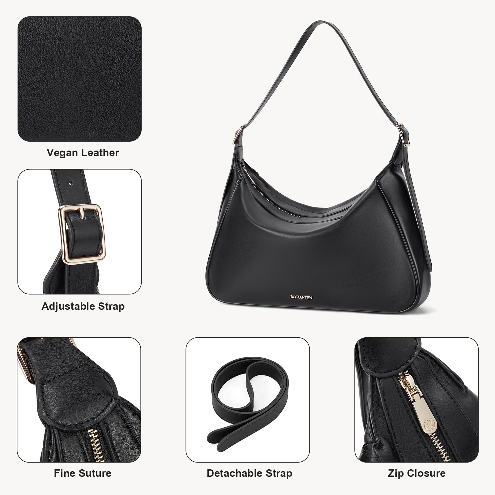 MORAVA Stylish Vegan Leather Hobo Handbag for Women - Fashionable Crossbody Purse for Work, Travel & Everyday Use