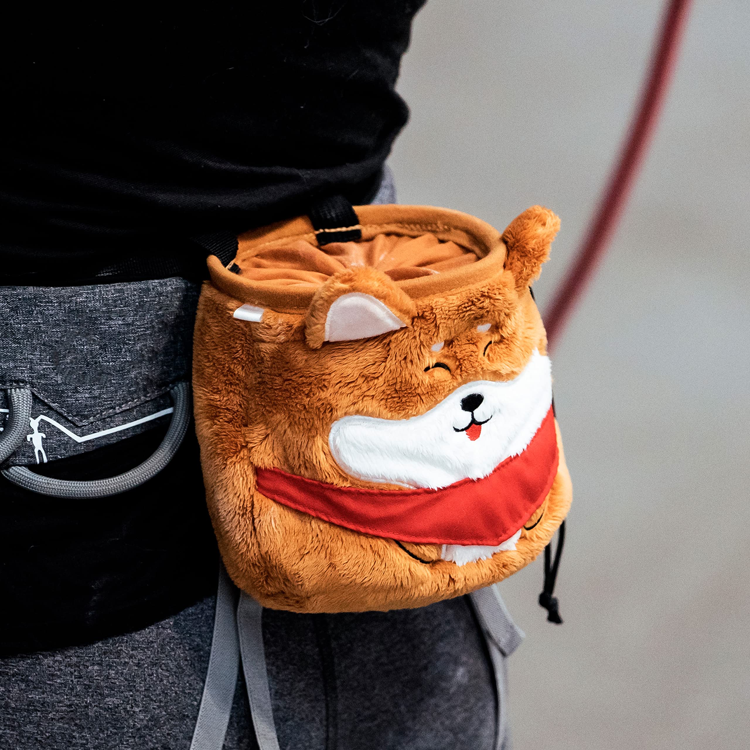 Shiba Inu Chalk Bag for Rock Climbing - Lightweight & Durable Chalk Holder for Bouldering, Gym Training - Perfect for Adults & Kids - Ideal for Outdoor Adventures & Indoor Workouts