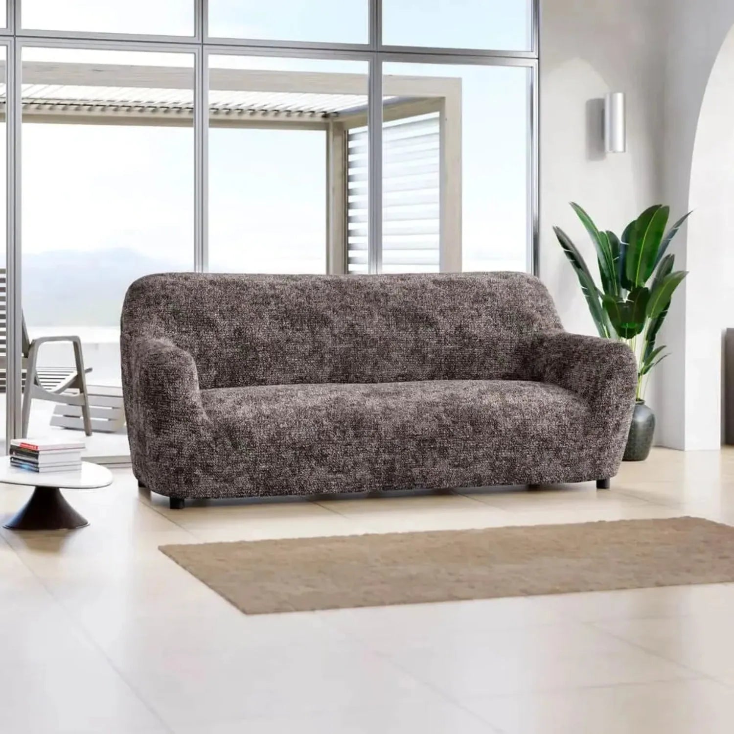3 Seater Sofa Slipcover - Soft Microfiber Printed Fabric - Perfect for Living Room, Family Room & Home Decor