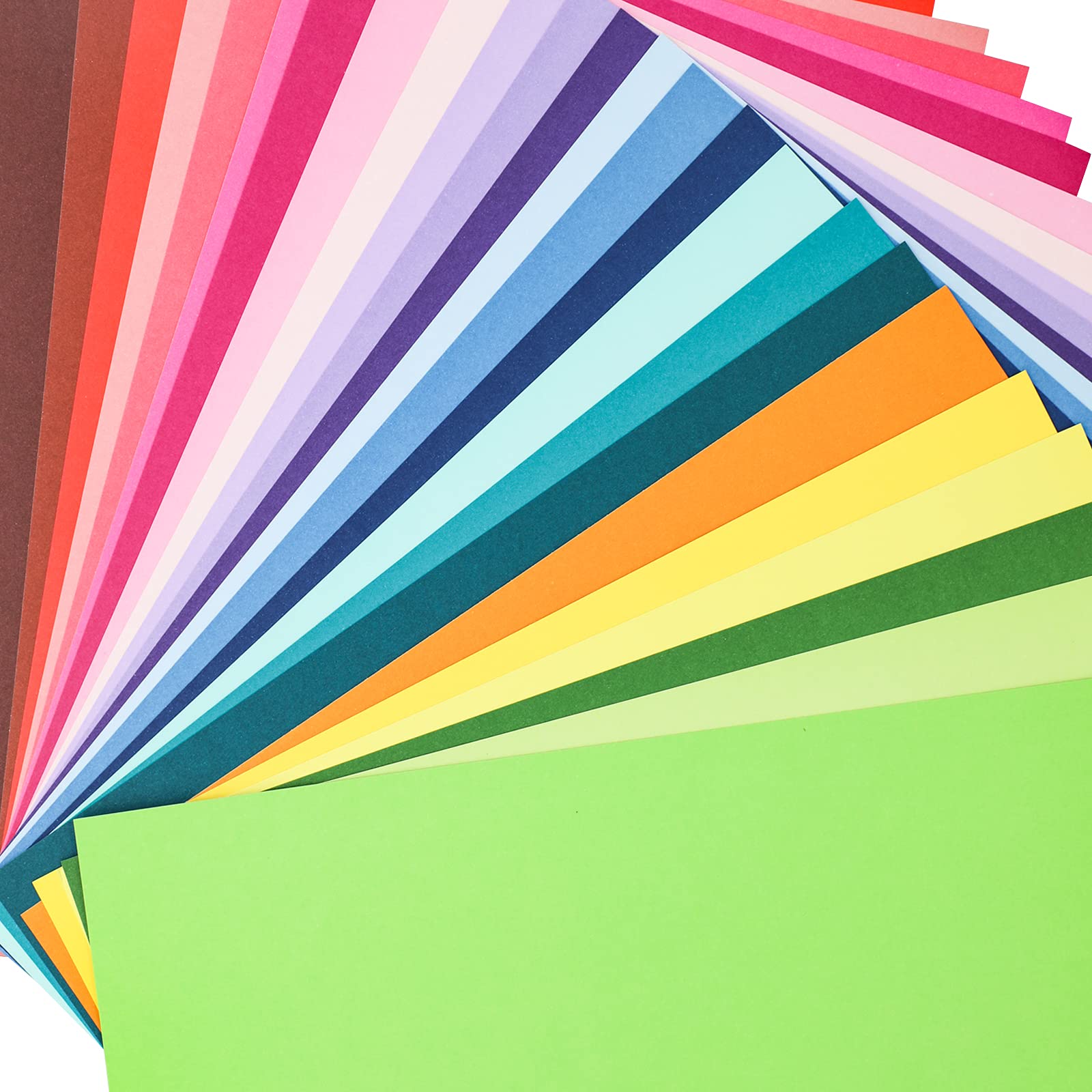 96 Sheets Spectrum Colored Paper - 120-250 GSM Assorted Color Cardstock for DIY Crafts, Scrapbooking, Kids Art Projects | Perfect for Background Layers, Invitations & School Projects