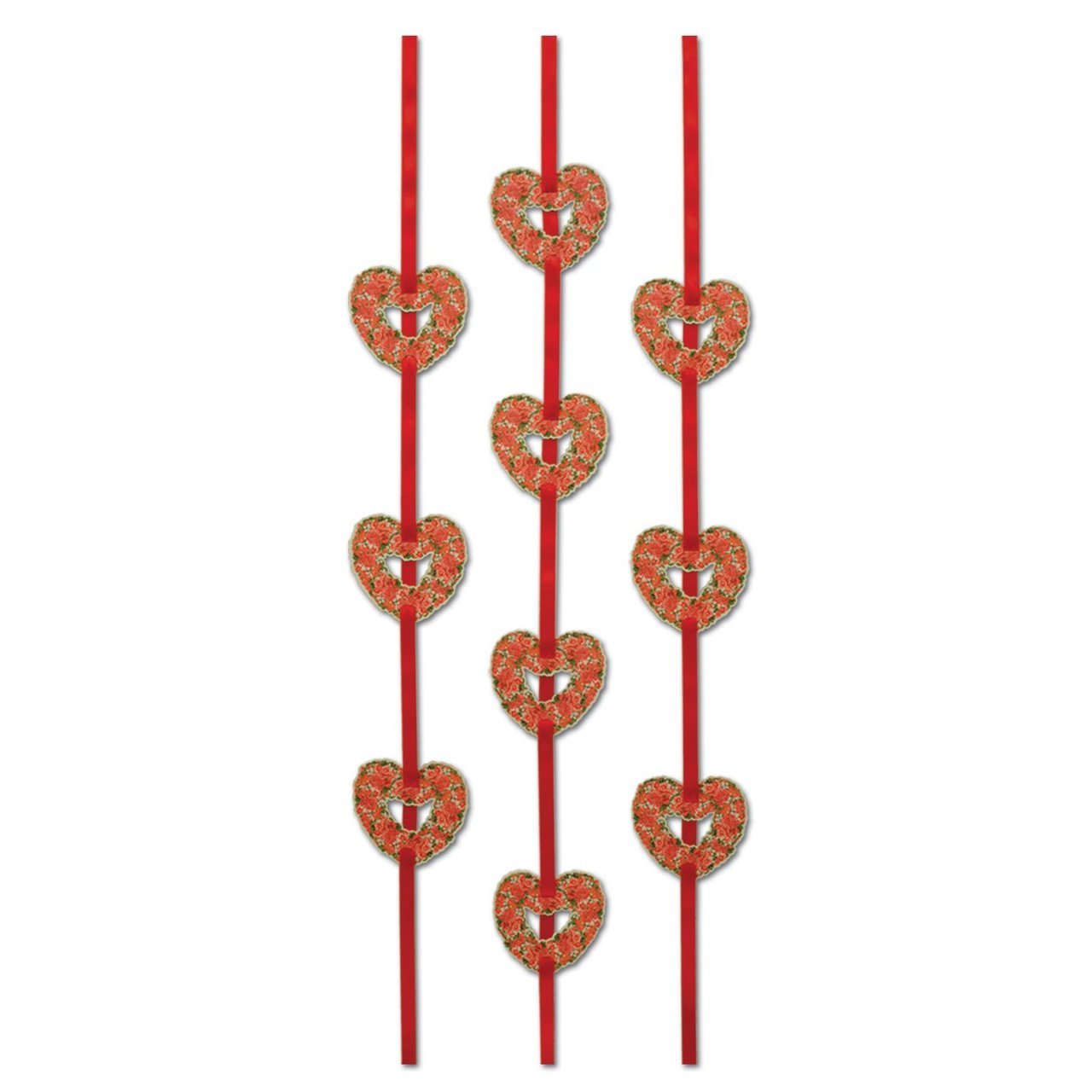 Beistle Heart Ribbon Stringers - Decorative Party Decorations for Valentine's Day, Weddings & Baby Showers | Perfect for DIY Crafts & Home Decor