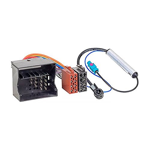 VW Audi Skoda Seat Golf 5 6 Polo 9n Phantom Car Radio Adapter Set - Quadlock to ISO & Fakra to ISO Antenna Adapter | Compatible with Multiple Models | Perfect for Car Audio System Upgrades