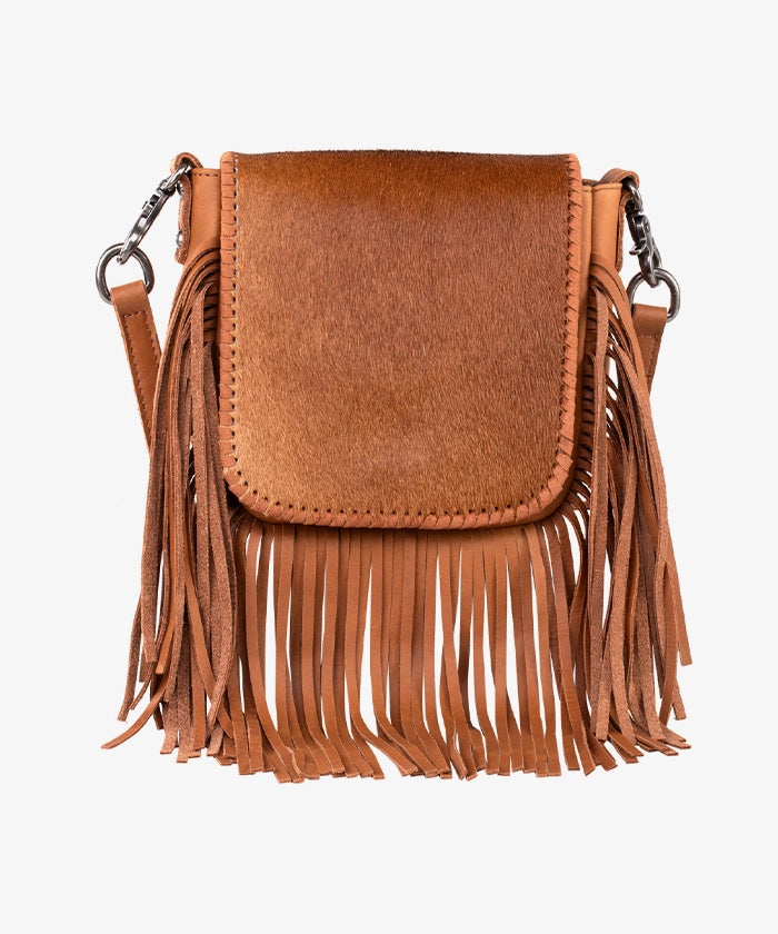 Montana West Genuine Leather Fringe Crossbody Bag with Hair-On Hide - Stylish Boho Purse for Women, Perfect for Music Festivals & Casual Outings