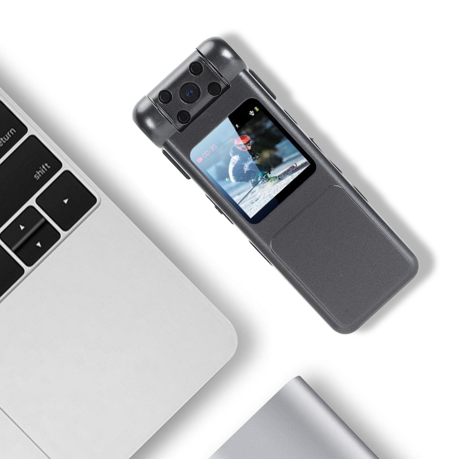 1080P HD Mini Body Camera with Rotatable Lens & WiFi - Wearable Police, Bike & Security Camera for Cycling, Home Office & Outdoor Activities