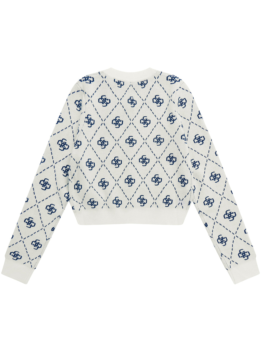 Blue and White Long Sleeve Knit Cardigan for Women - Soft Comfortable Open Front Sweater (Size 7-16) - Perfect for Fall Layering, Office Wear & Casual Outfits