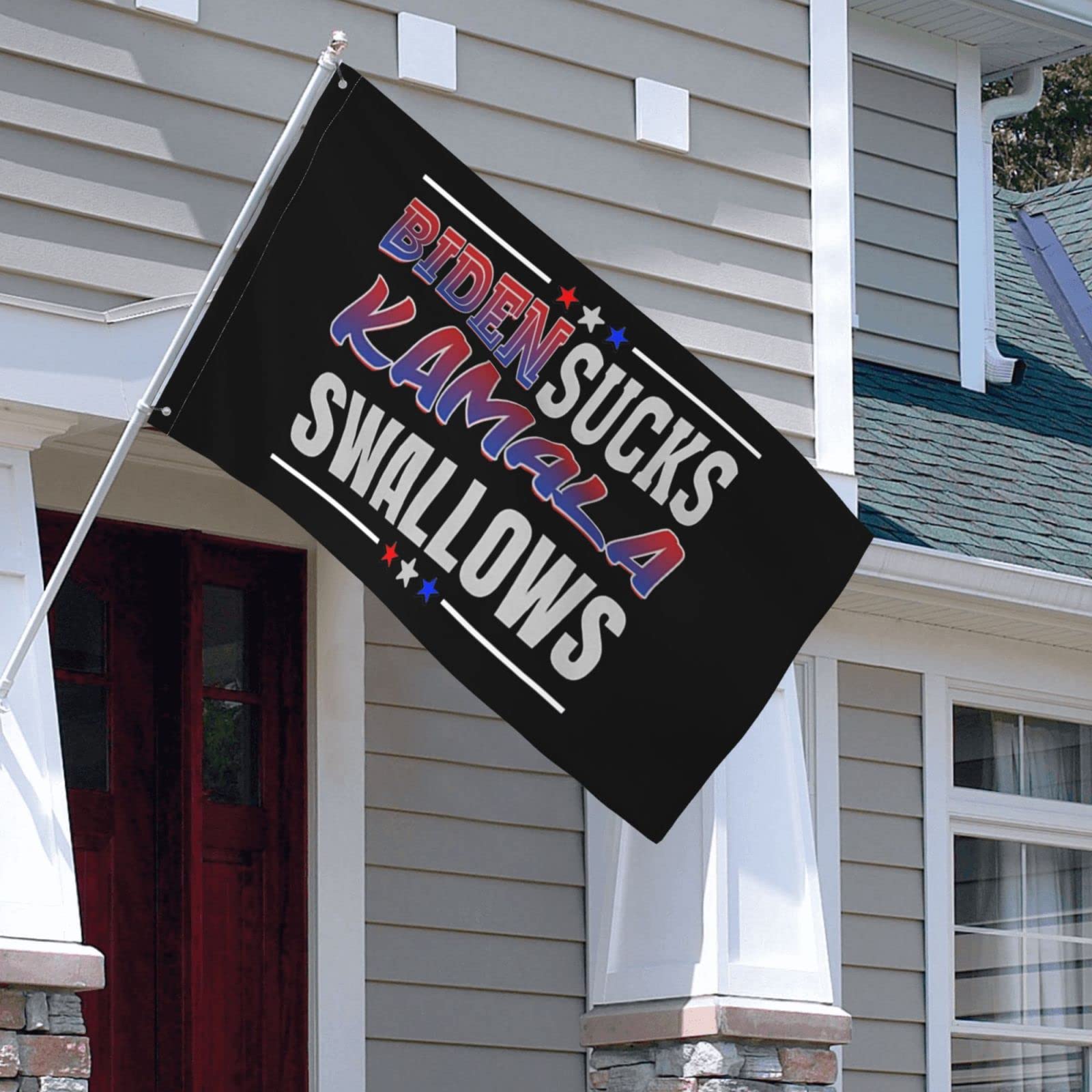 Anti Joe Biden Anti-Democrat Flag 3x5 FT - UV Fade Resistant Outdoor Garden Yard Flag with Grommets - Perfect for Political Protests, Rallies & Home Decoration
