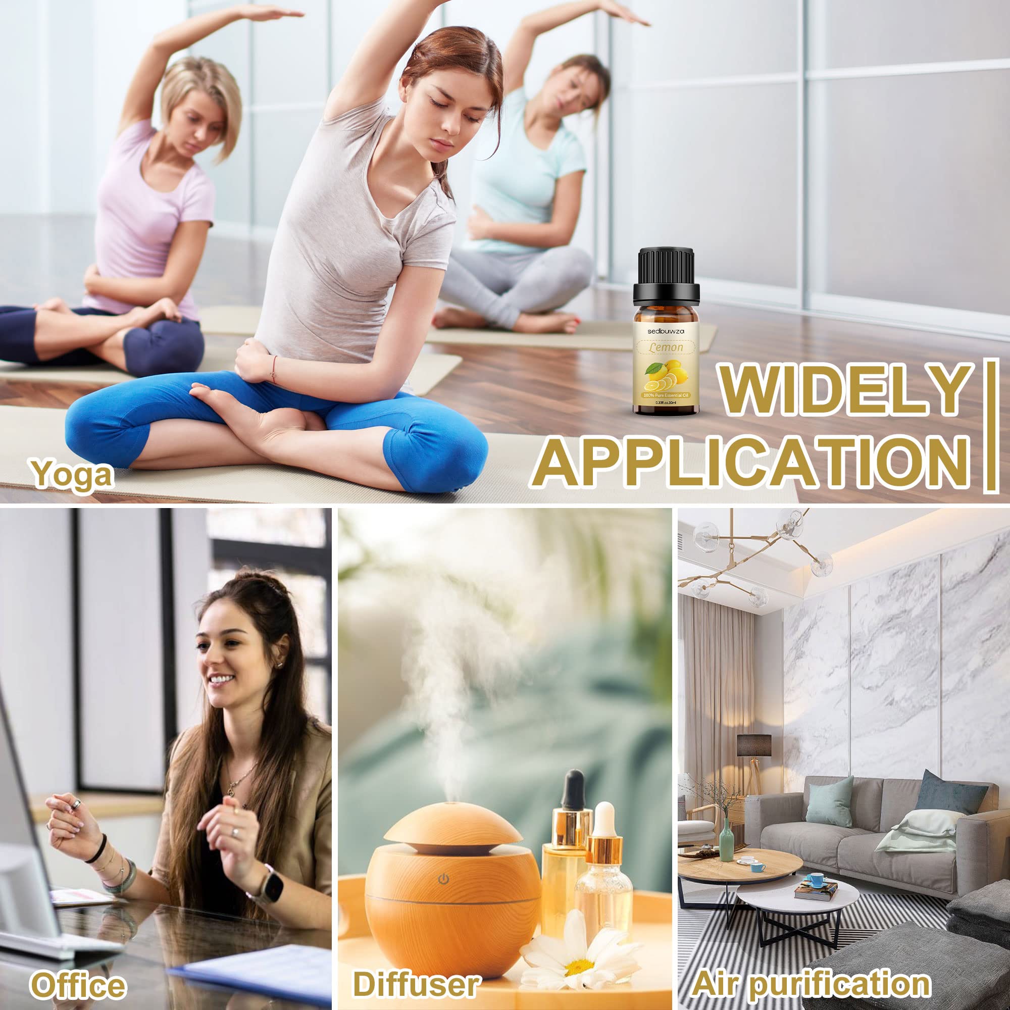 100% Pure Organic Lemon Essential Oil for Aromatherapy - Natural Diffuser, Humidifier, Soap & Candle Making, Perfume - Perfect for Relaxation, Stress Relief & Home Fragrance