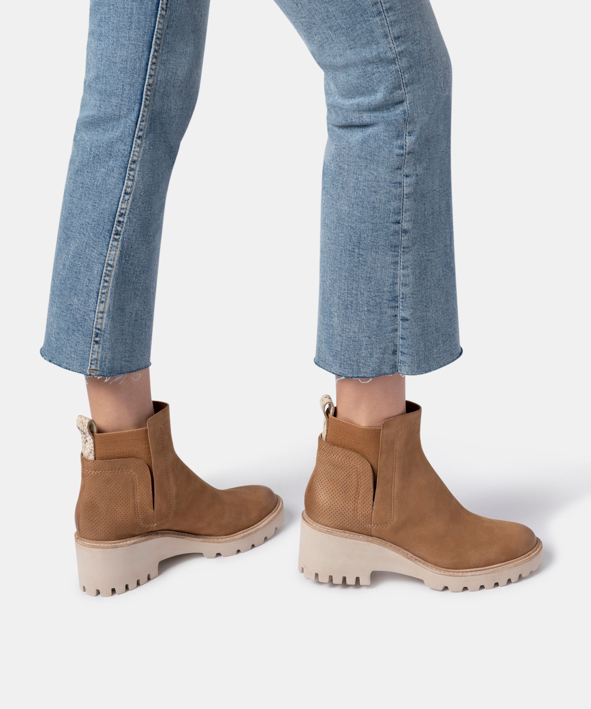 HUEY BOOTIES WHISKEY NUBUCK Leather Ankle Boots for Women - Comfortable & Stylish Casual Shoes - Perfect for Fall, Winter & Outdoor Activities
