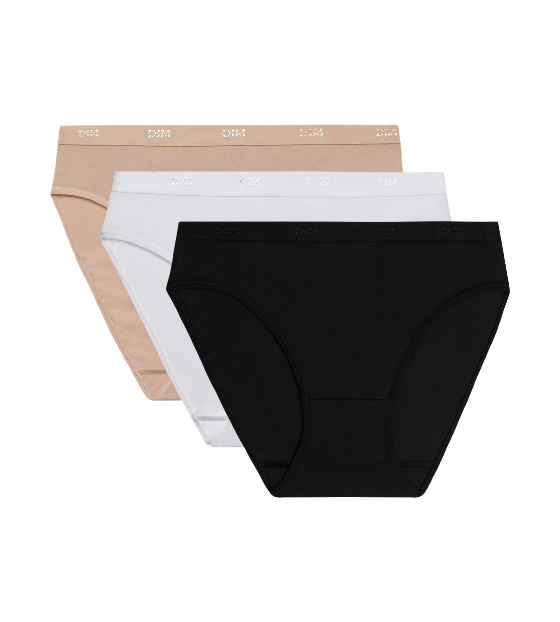 3-Pack Cotton Underwear for Men - White/Nude/Black - Les Pockets Brand - Soft Breathable Briefs for Daily Wear & Gym Workouts