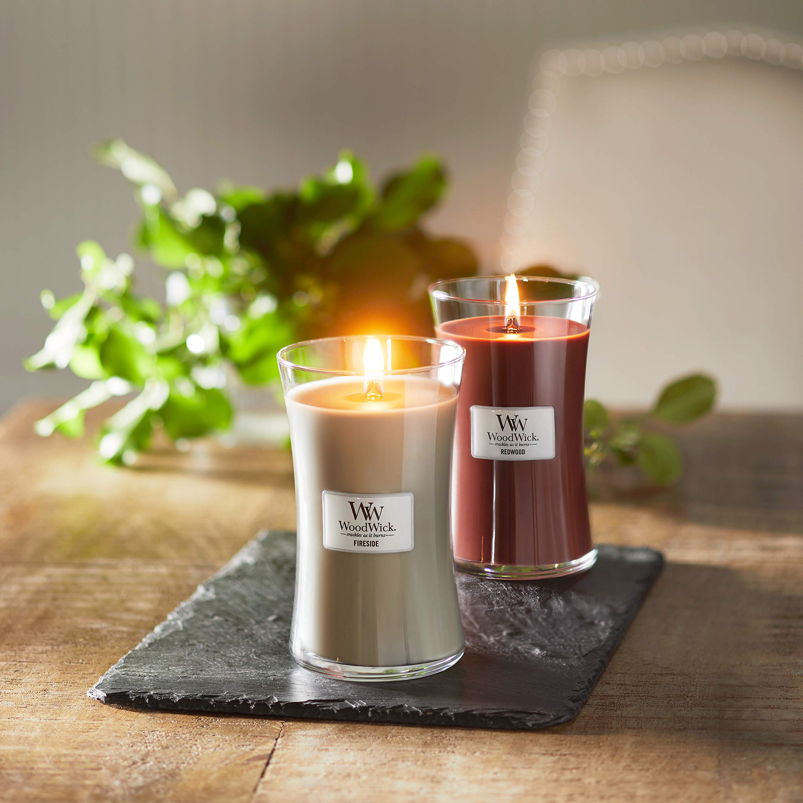 WoodWick Scented Candle with Crackling Wick - Fireside Large Hourglass Candle, Long Lasting 130 Hours Burn Time, Natural Soy Wax, Christmas Gift for Women - Perfect for Relaxation, Home Decor & Cozy Evenings by the Fireplace