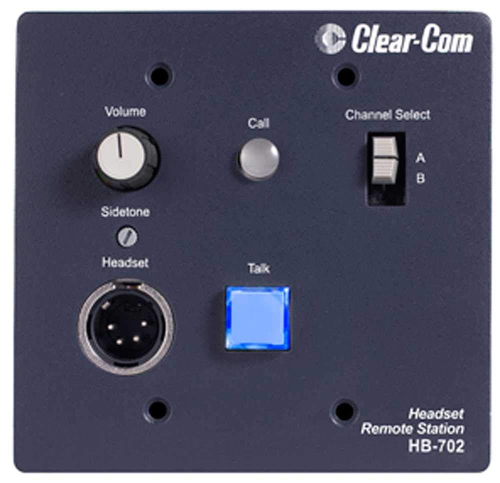 Clear-Com HB-702 Encore 2-Channel Flush-Mount Headset Station - Professional Intercom System for Broadcast Studios, Theater, and Live Events