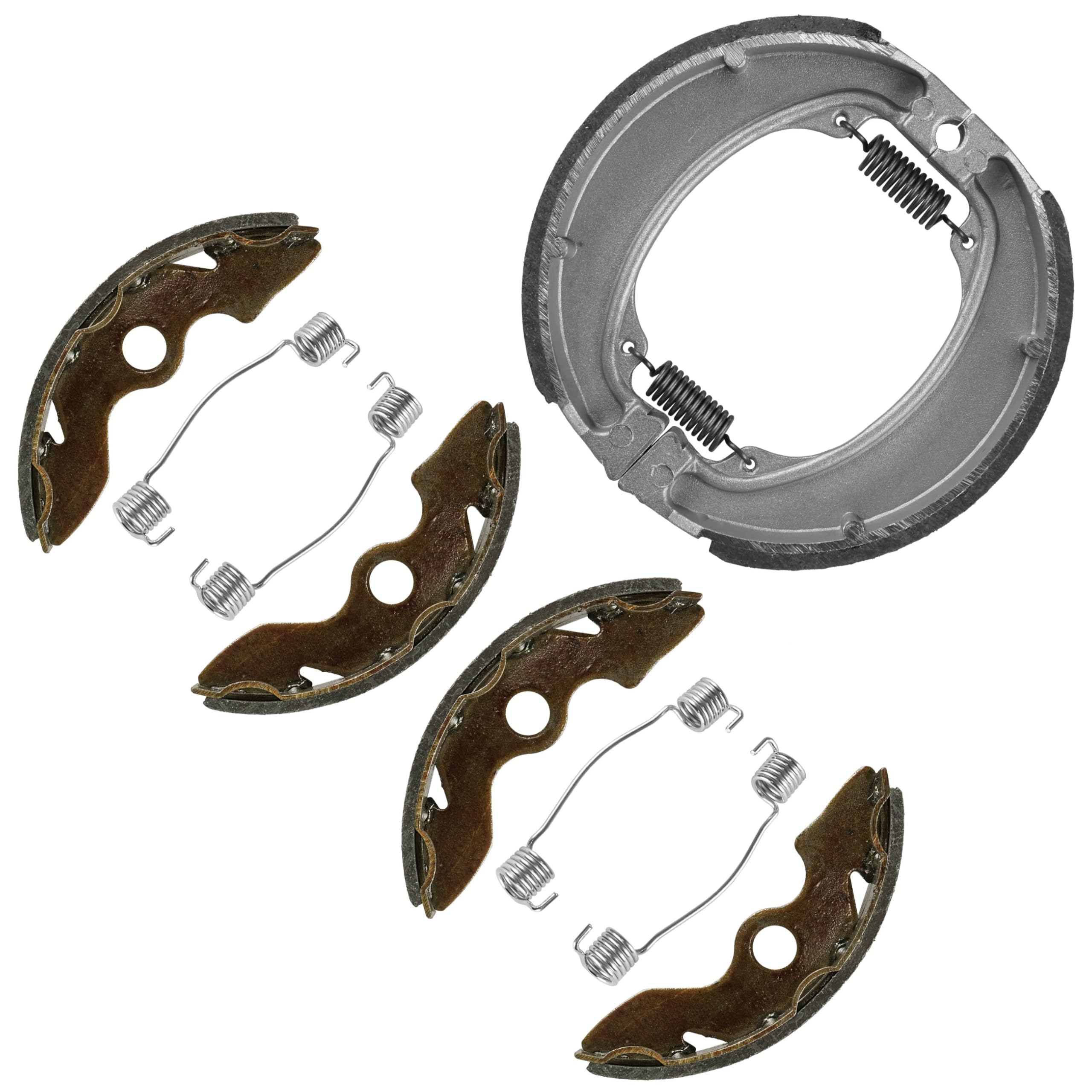 Caltric Front & Rear Brake Shoes for Honda TRX250TE TRX-250TE Fourtrax 250 TE Recon ES 2002-2013 - Replacement Brake Pads for Off-Road ATV & Dirt Bike Adventures