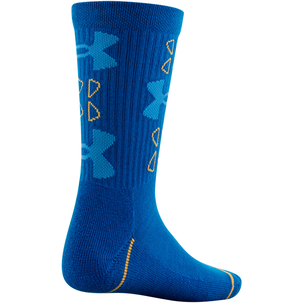 Under Armour Youth Phenom Crew Socks 3 Pack for Boys - Moisture-Wicking & Comfortable Athletic Socks for Sports, Running, and Everyday Wear