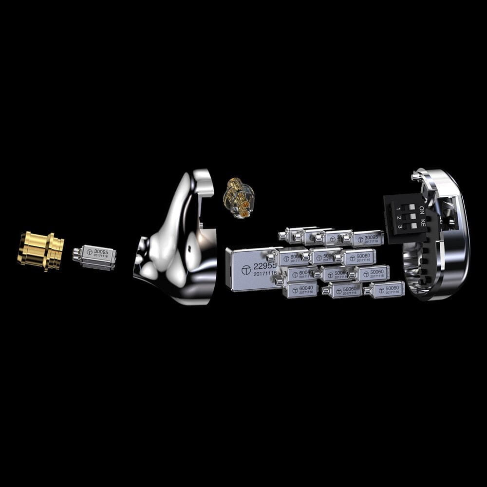 TRN BA16 Flagship 16 Driver Balanced Armature In-Ear Earphones with High Resolution Sound - Perfect for Audiophiles, Musicians & Travelers