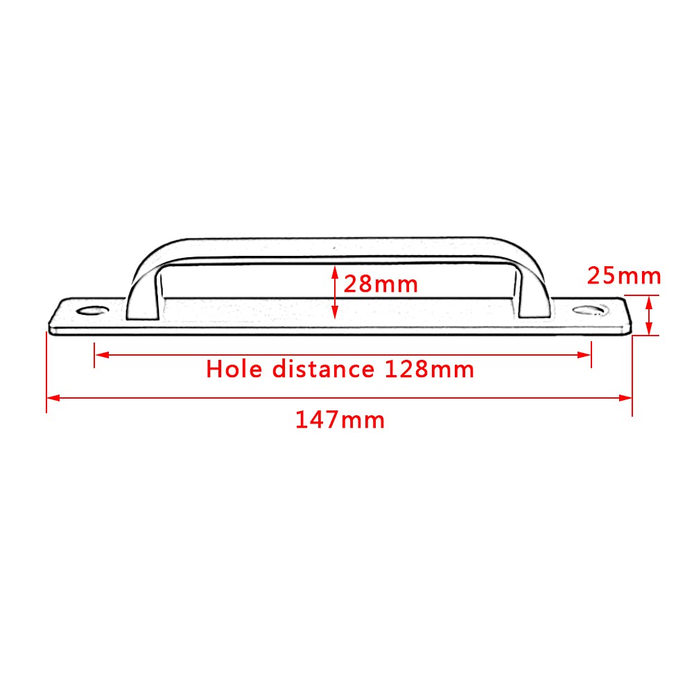 Stainless Steel Sliding Door Handle for Kitchen Cabinets, Closet, Cupboard - Durable Push Pull Hardware for Smooth Operation | Perfect for Modern Home, Office & Commercial Spaces