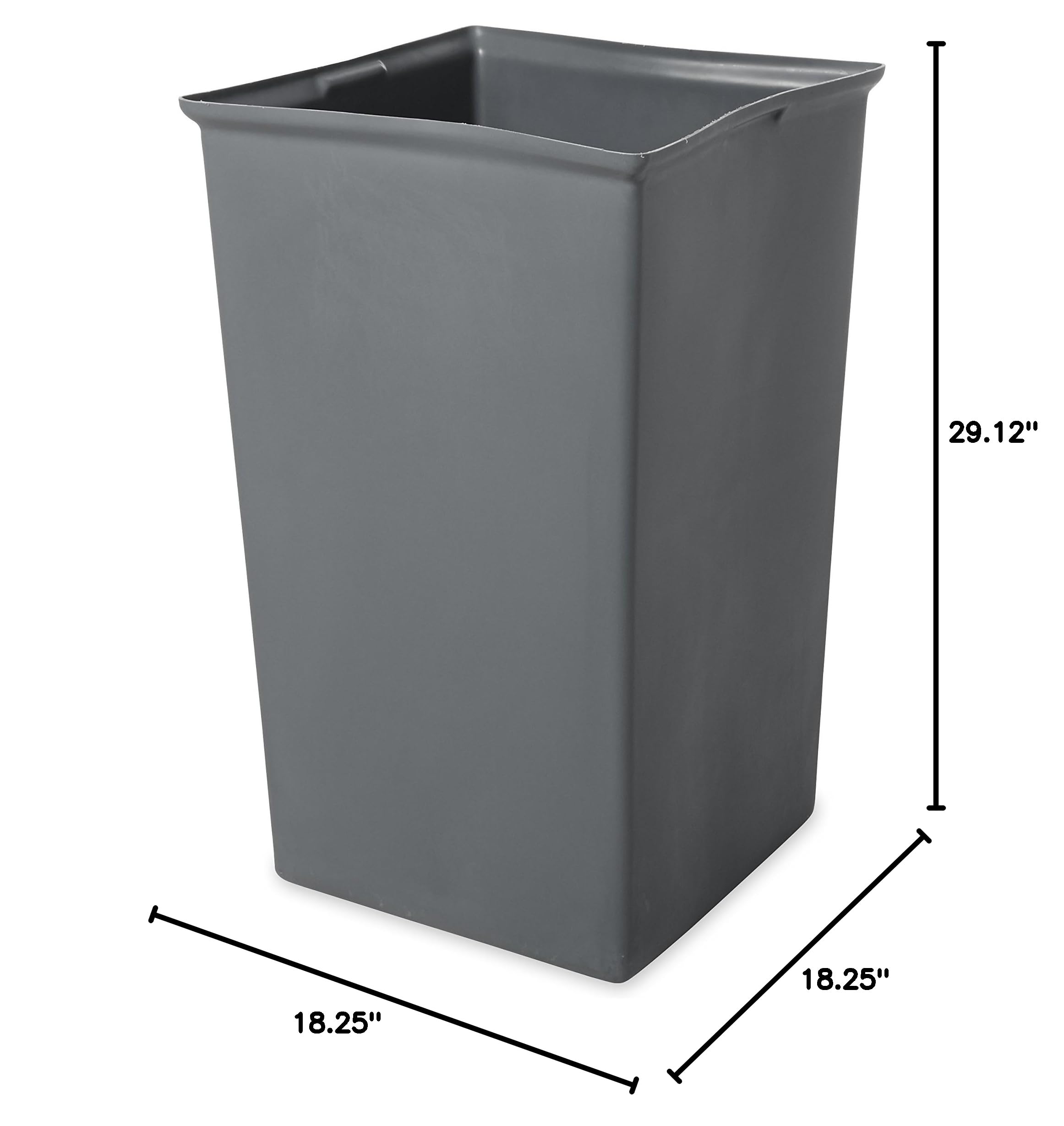 Rubbermaid Commercial 35.5-Gallon Heavy Duty Trash Bags - Gray Garbage Can Liners for Kitchen, Office & Outdoor Waste Disposal | Durable Bin & Wastebasket Liners