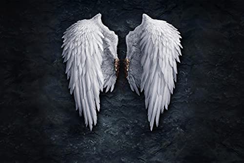 Angel Wings Canvas Wall Art - Premium Ready to Hang Spiritual Decor for Home, Bedroom & Office - Inspirational Gift for Holidays & Housewarming