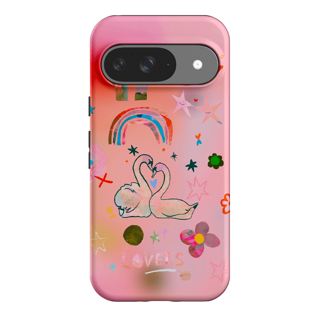 Pink Swan iPhone Case - Elegant & Protective Phone Cover for iPhone 13/14/15 Pro Max - Perfect for Women, Girls, Fashion Accessories & Everyday Use