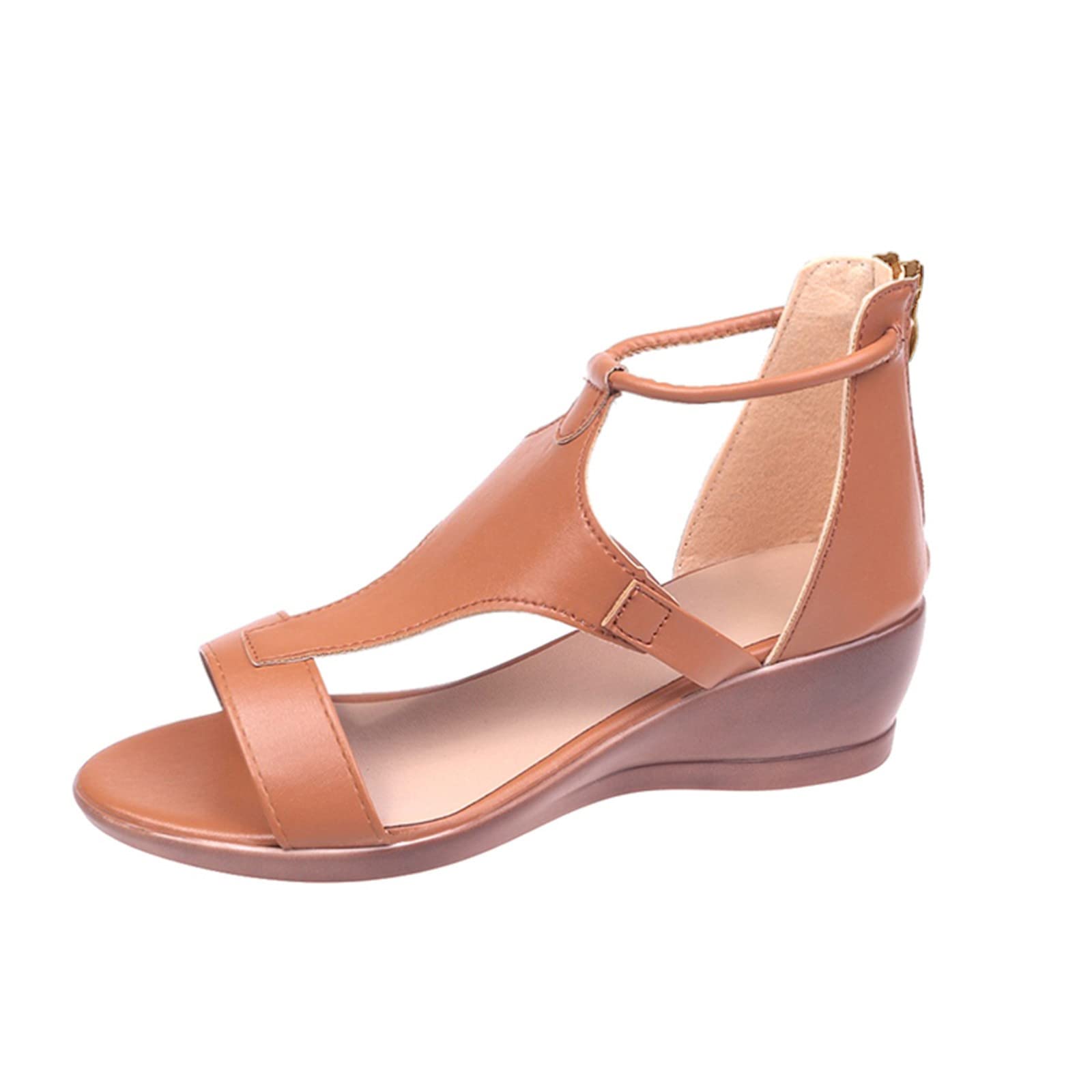 Masbird Women's Platform Heel Sandals - Open Toe Espadrille with Ankle Strap - Dressy Summer Shoes for Beach, Wedding & Party Occasions