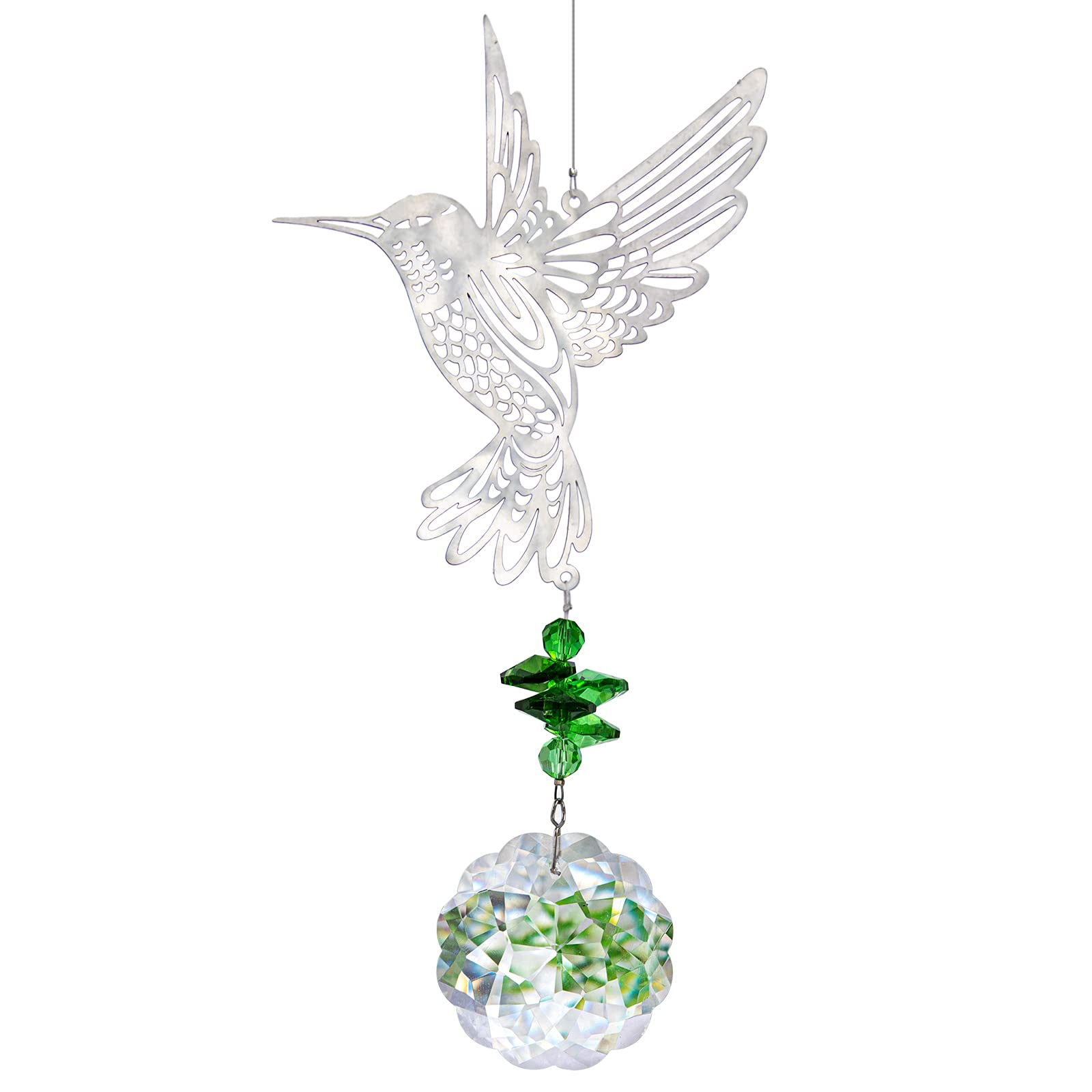 H&D HYALINE & DORA Crystal Glass Prism Sun Catcher - Rainbow Maker Window Hanging Decor for Hummingbirds | Perfect Gift for Home, Garden & Office Decor