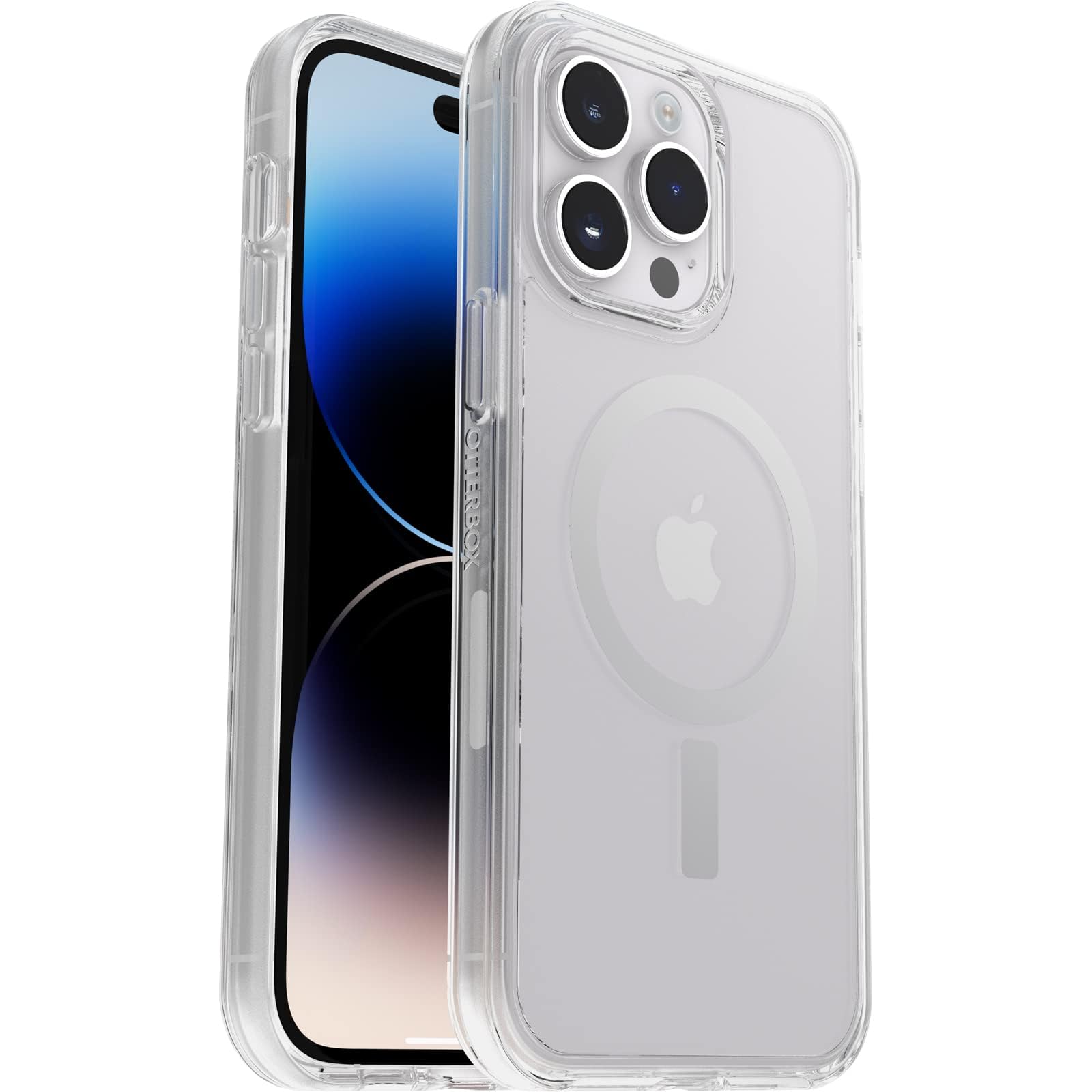 OtterBox Symmetry+ Clear Case for iPhone 14 Pro Max - MagSafe Compatible, Military-Grade Drop Protection (3x Tested), Slim & Shockproof Design with Antimicrobial Coating - Perfect for Everyday Use, Travel & Outdoor Activities