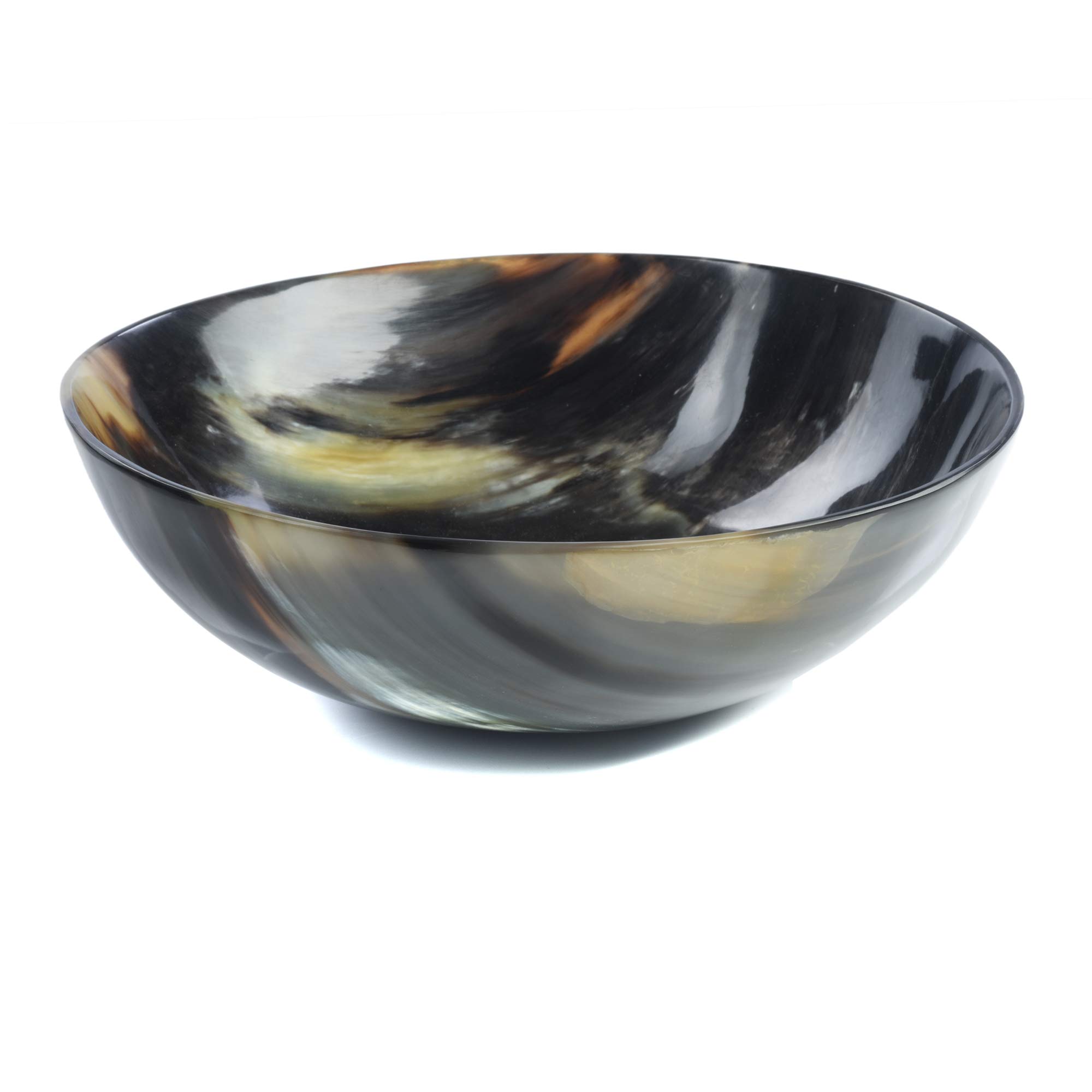 Handcrafted Venetian Serving Horn Bowl - Large Size for Mixing, Food Prep & Kitchen Decor | Perfect for Salads, Pasta, Fruits | Elegant Tableware for Dinner Parties & Home Decor