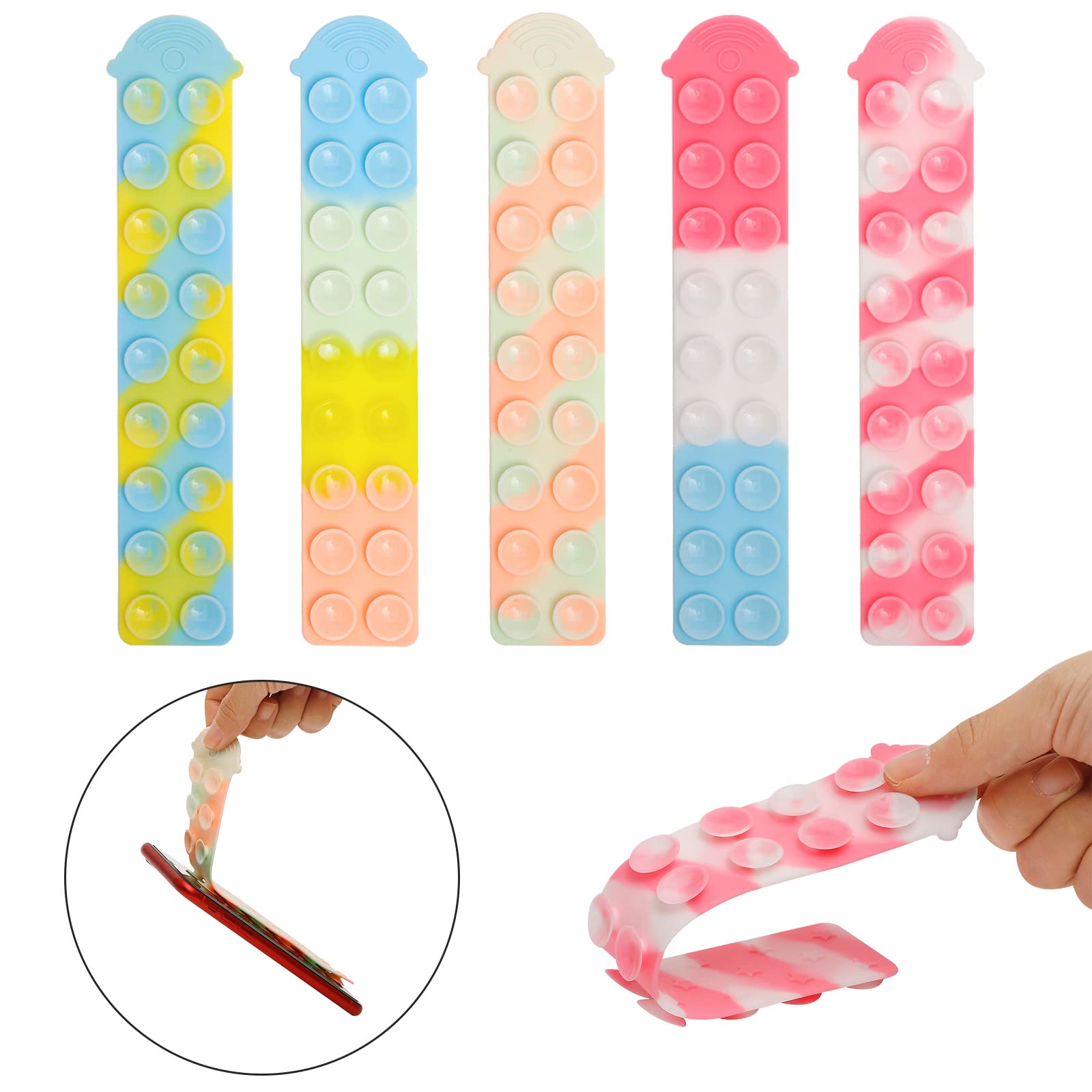 5Pcs Magic Suction Cup Fidget Toys - Stress Relief Sensory Gifts for Kids & Adults - Party Favors, School, Office Use