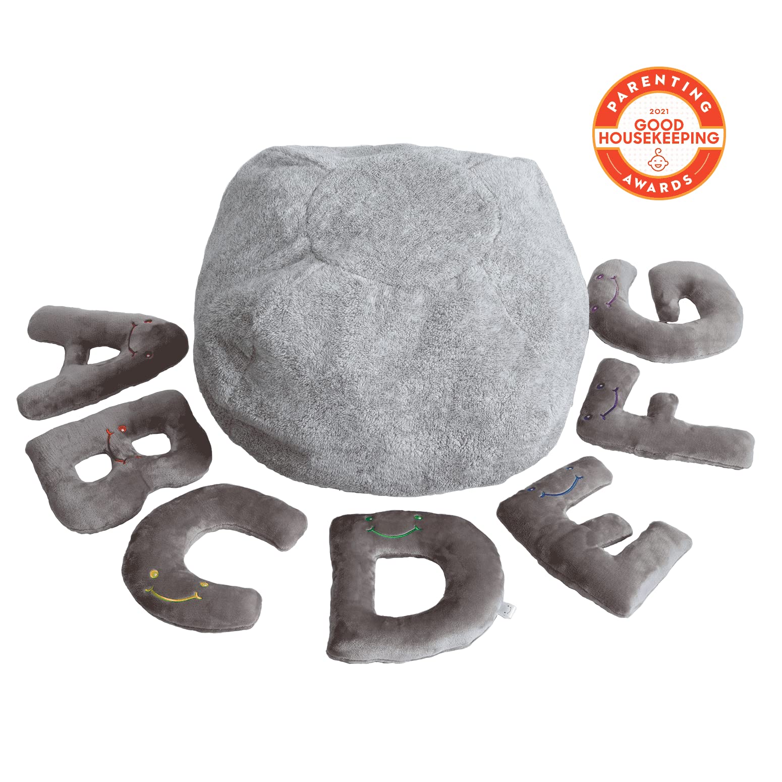 Educational Alphabet Plush Toys - 26-Piece Rhino Grey ABC Learning Set with Large 11