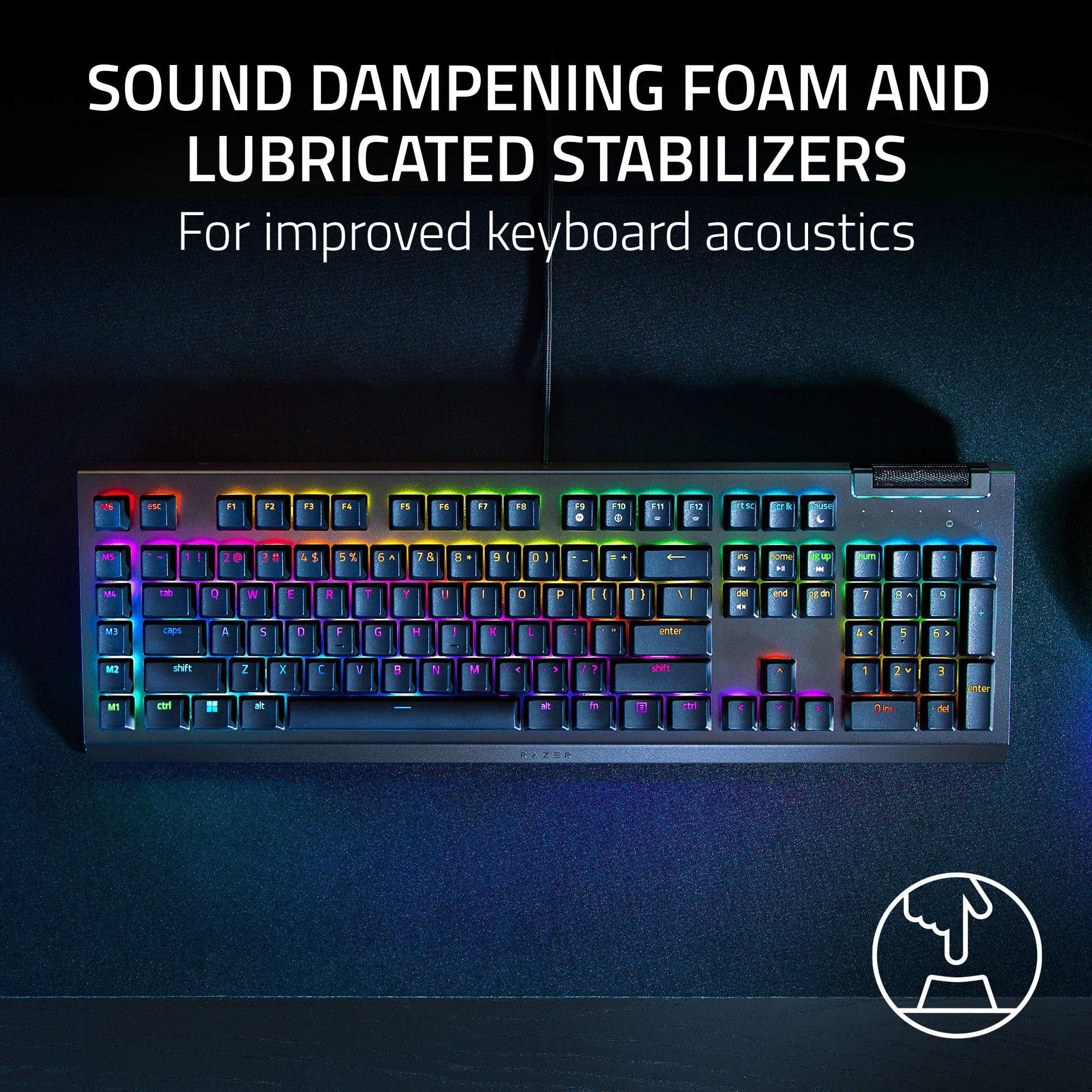 Razer BlackWidow V4 X Mechanical Gaming Keyboard - Green Switch (Clicky) with Chroma RGB Backlighting | 6 Dedicated Macro Keys, Doubleshot ABS Keycaps | UK Layout | Perfect for Competitive Gaming & Esports Tournaments