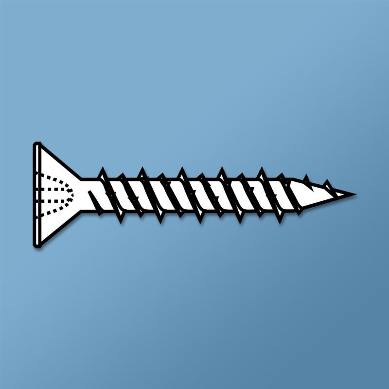 Blue Guard Coated #3 Phillips Flat Head Concrete Screws - Heavy Duty Fasteners for Masonry & Concrete Projects - Perfect for Decking, Fencing & Drywall Installation