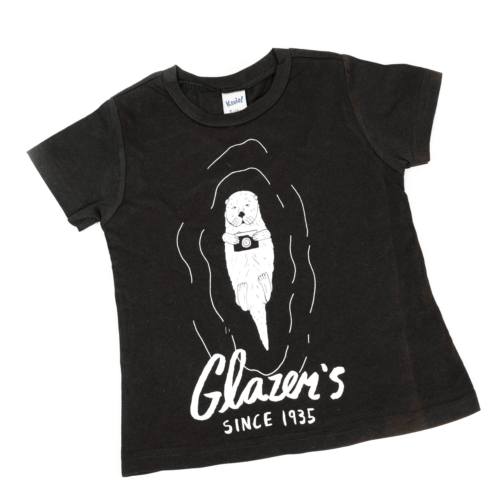 Glazer's Otter Graphic T-Shirt for Youth - Black, Large Size | Cute Animal Print Tee for Kids, Boys & Girls | Perfect for School, Playdates & Casual Outings