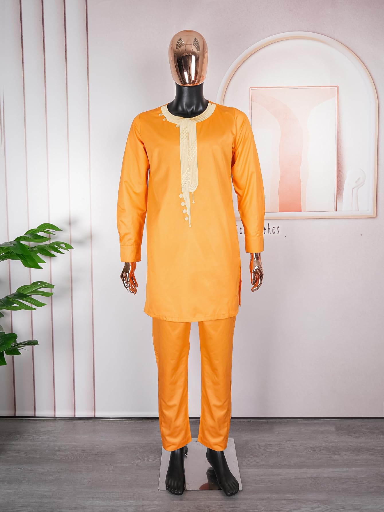 Premium African Dashiki Outfit for Men - Embroidered Top & Pants Set | Traditional & Modern Style | Perfect for Weddings, Cultural Events & Casual Wear
