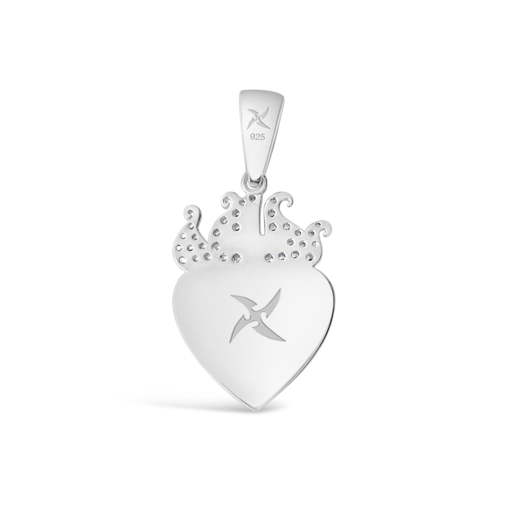 Sacred Heart Pendant Necklace - .925 Sterling Silver Religious Jewelry for Women - Perfect for Gifts, Baptism & Daily Wear
