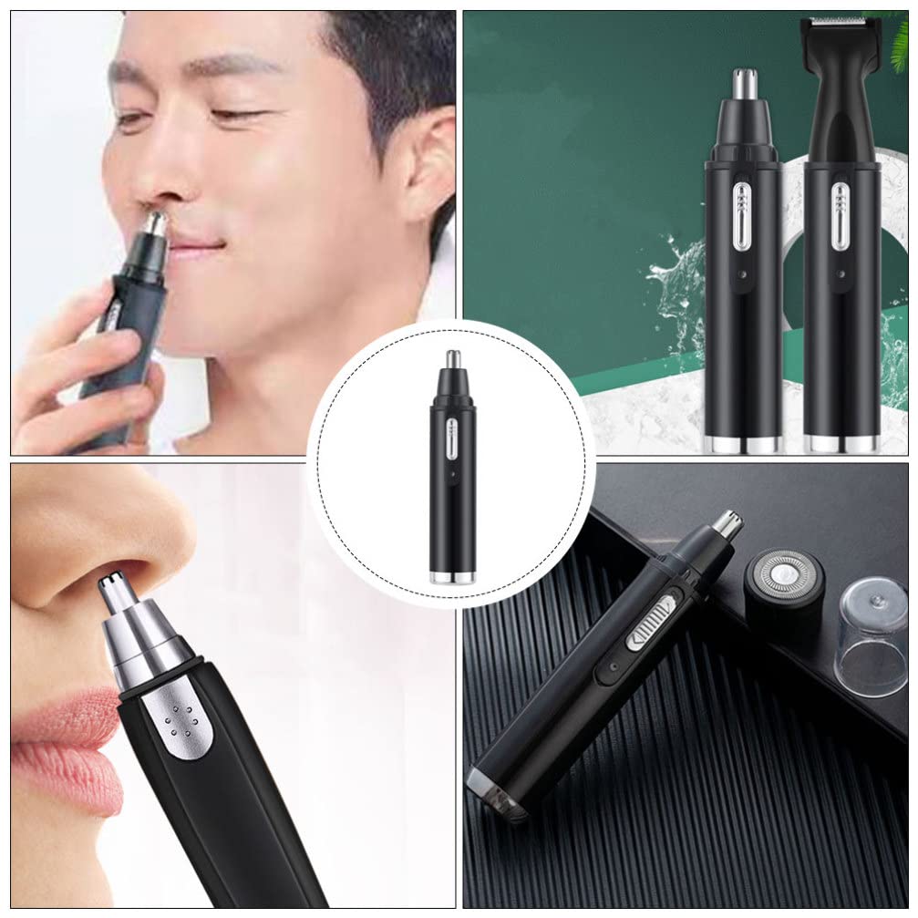 Professional Men's Grooming Kit - Nose Hair Trimmer, Mustache Trimmer, Eyebrow Trimmer & Facial Hair Remover with Oil Cleanser - Home & Travel Hair Removal Tool for Men's Grooming Routine