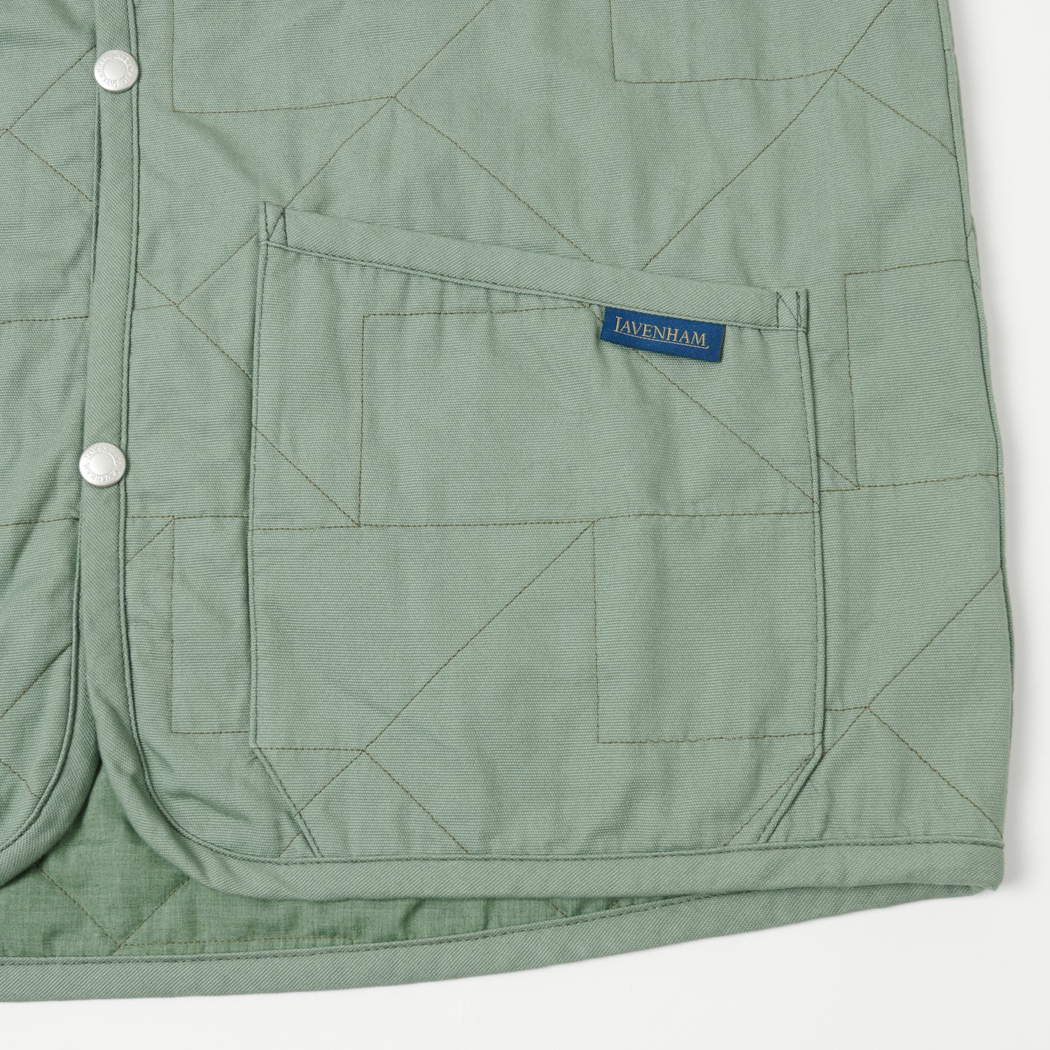 Lavenham Unwadded Worker Thornham Gilet Vest in Leaf Green - Lightweight Quilted Jacket for Outdoor Work & Casual Wear