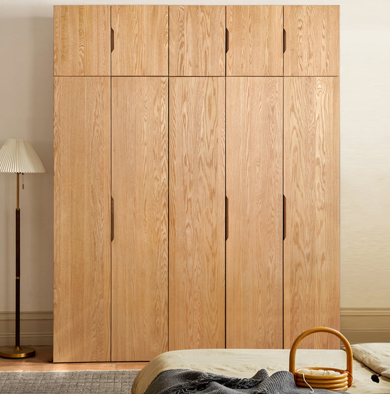 Solid Oak Wood Wardrobe - Premium Quality, Spacious Storage for Bedroom, Closet & Home Organization