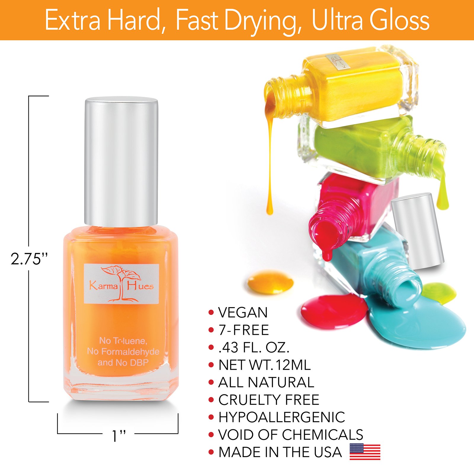 Organic Non-Toxic Nail Polish - Vegan & Cruelty-Free Nail Paint for Nail Art - Fast Drying, Long Lasting Nail Polish for Women (Francis) - Perfect for Manicures, Pedicures & Special Occasions
